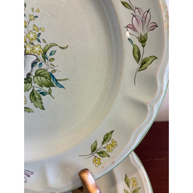 Vintage Provinstone Rose Marie Floral Dinner Plates – Set of 3 For Sale - Image 10 of 14