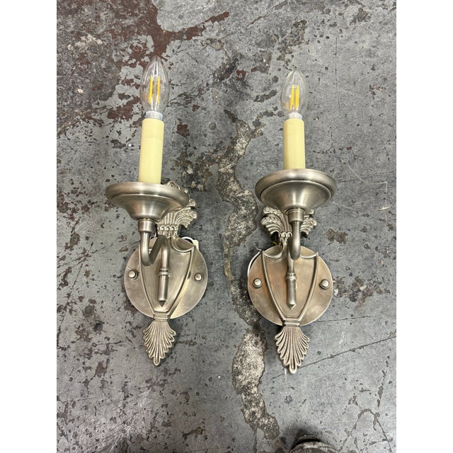 Neoclassical 19th Century Neoclassical Style Wall Sconces, Pair For Sale - Image 3 of 12
