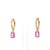 1.40 cts Natural pink sapphire & 0.14 cts diamond earrings in 14k gold For Sale - Image 17 of 18