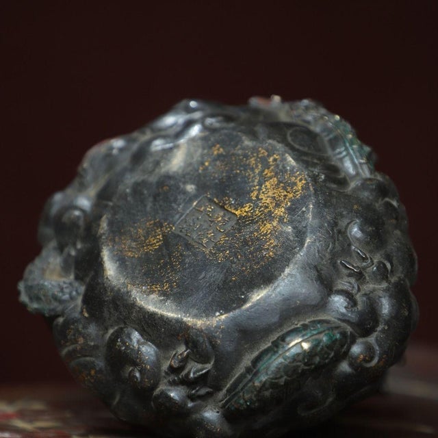Gilt Bronze Dragon Backflow Incense Burner, 1.05kg For Sale In Los Angeles - Image 6 of 9