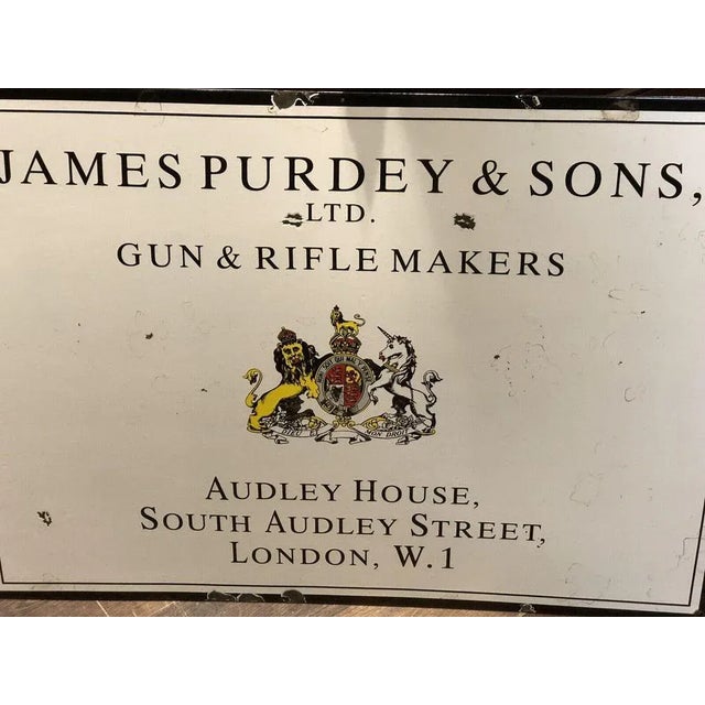 Enamel Sign from James Purdey & Sons For Sale - Image 4 of 13