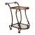 Vintage Glass and Metal Bar Cart For Sale