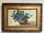 Textile Antique Liverleaf Flower Oil Painting For Sale - Image 7 of 11