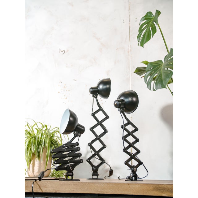 Bauhaus 6718 Scissor Lamp in Satin Black by Christian Dell from Kaiser Idell, 1930s, Set of 3 For Sale - Image 18 of 18