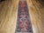 Red Antique Persian Kurdish Bidjar Runner Rug, Hand-Knotted Wool, Geometric Pattern, Terracotta & Navy, 3x13 For Sale - Image 8 of 17