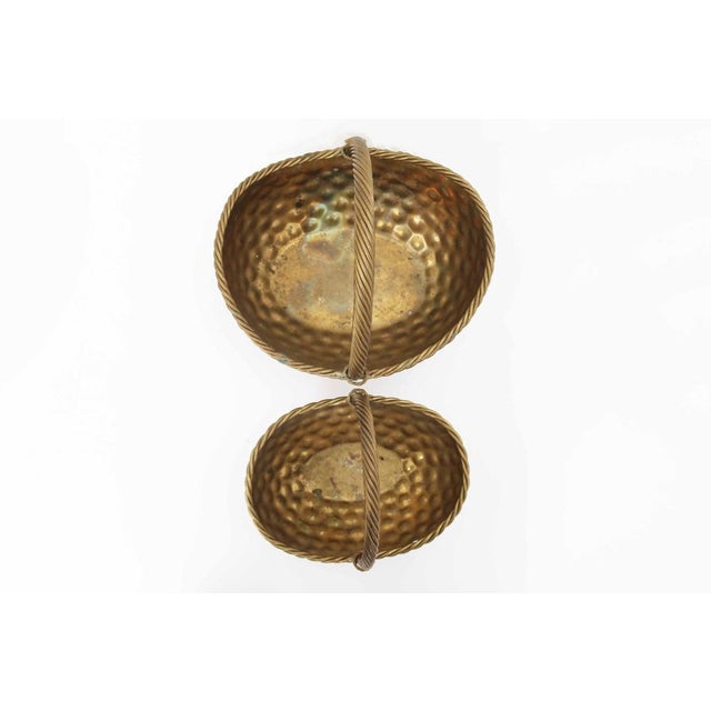 Vintage Brass Plant Pots, Germany, 1940s, Set of 2 For Sale - Image 9 of 10