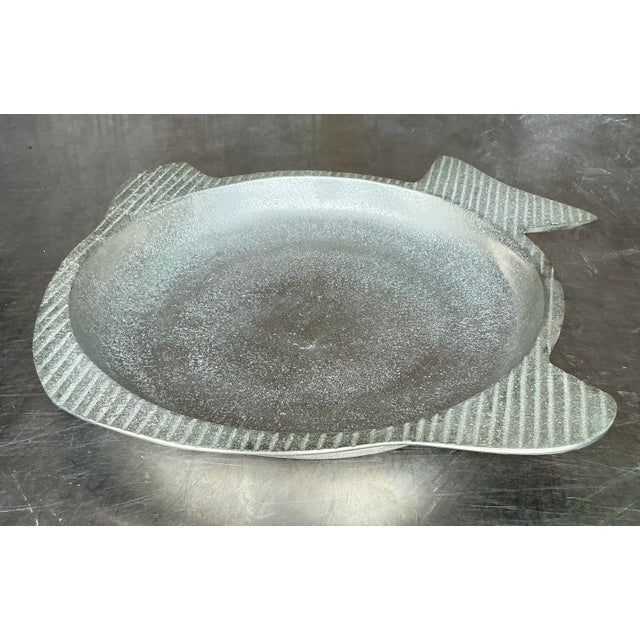 Late 20th Century Vintage Coastal Etched Fish Tray For Sale - Image 5 of 5