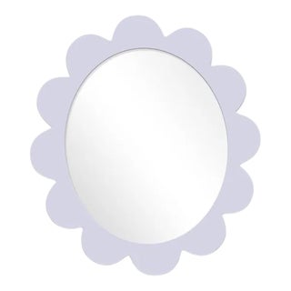 Fleur Home x Chairish Iris Oval Mirror in Spring Iris, 48x42 For Sale