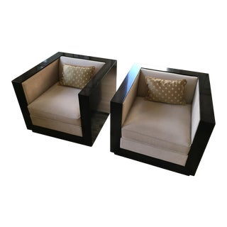 Contemporary Club Chairs - a Pair For Sale