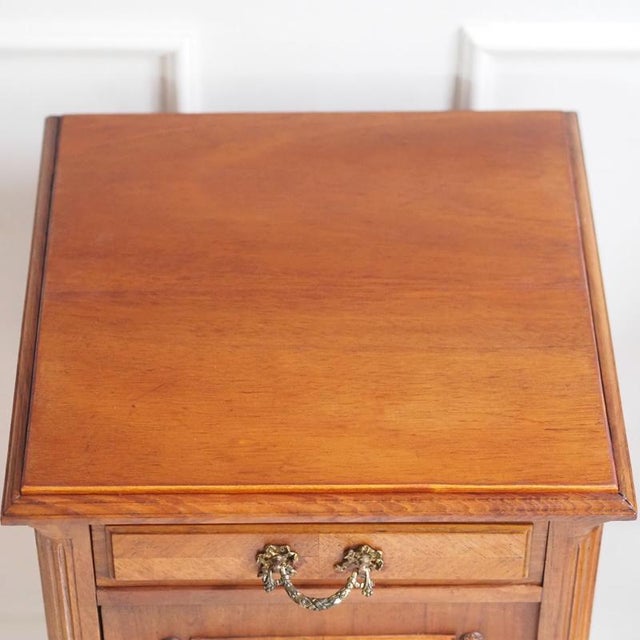 Louis XVI Oak Bedside Table, France, 1900 For Sale - Image 9 of 14