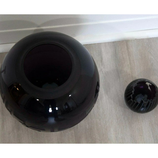 Late 20th Century Vintage James Parsons Smoked Glass Vessels Design - Set of 2 For Sale - Image 5 of 10
