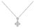 10K White Gold 1/5 Cttw Diamond Geometric Design Pendant Necklace For Sale