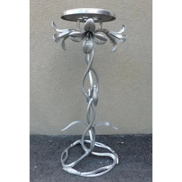 1970s Vintage Kessler Aluminum Lily Stand For Sale - Image 9 of 9