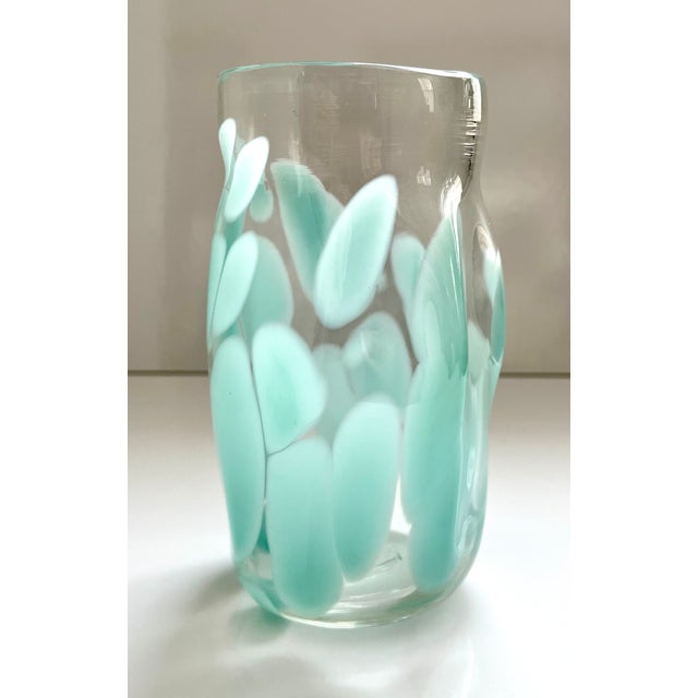 Handblown 6" Glass Tumblers, Pair - Brenna Baker, Founder, Hot Glass For Sale - Image 4 of 9