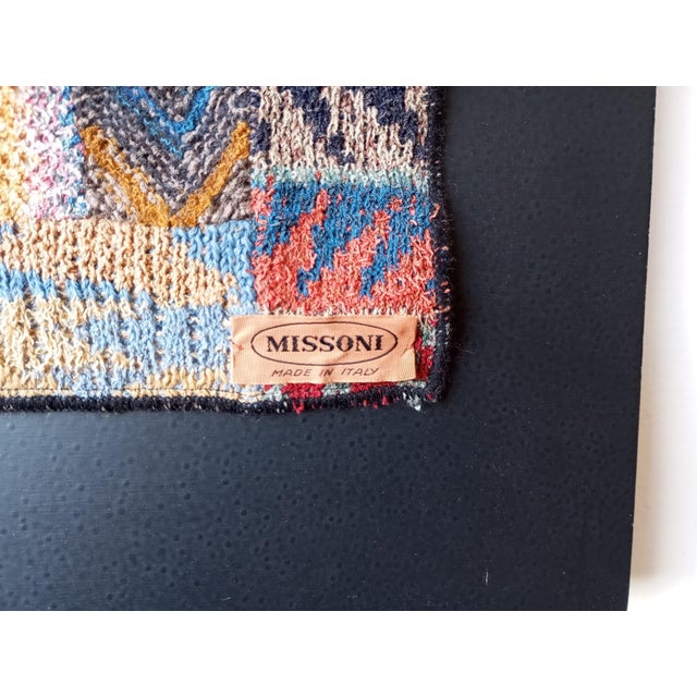Wool Tapestry with Wooden Frame by Ottavio Missoni, Italy, 1980s For Sale - Image 9 of 12