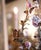 Early 20th Century French Three-Light Tole Chandelier With Porcelain Flowers For Sale - Image 11 of 11