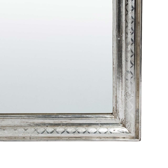 Late 19th Century Silver Leaf Mirror For Sale - Image 4 of 6