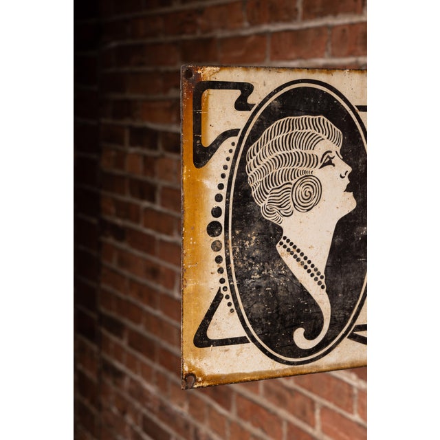 Black Art Deco "Beauty Shoppe" DSP Flange Storefront Sign For Sale - Image 8 of 9