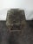 Industrial Brown Painted Wooden Workshop Stool with Patinated Top For Sale - Image 3 of 5