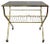 French Brass & Glass Cart with Magazine Rack, 1960s For Sale