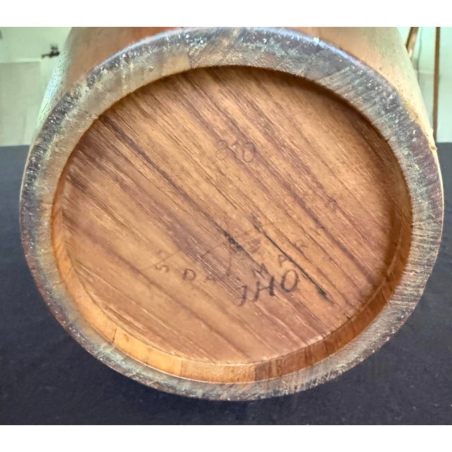 Burnt Umber 1960s Iconic Jens Quistgaard for Dansk Staved Teak “Congo” Ice Bucket, Denmark For Sale - Image 8 of 8