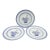 Vintage Jingdezhen Rice Grain Dinner Plates 10" Set of 3 Chrysanthemum Porcelain For Sale