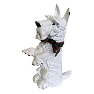 Vintage Cast Iron Doorstop of Scottie Dog For Sale