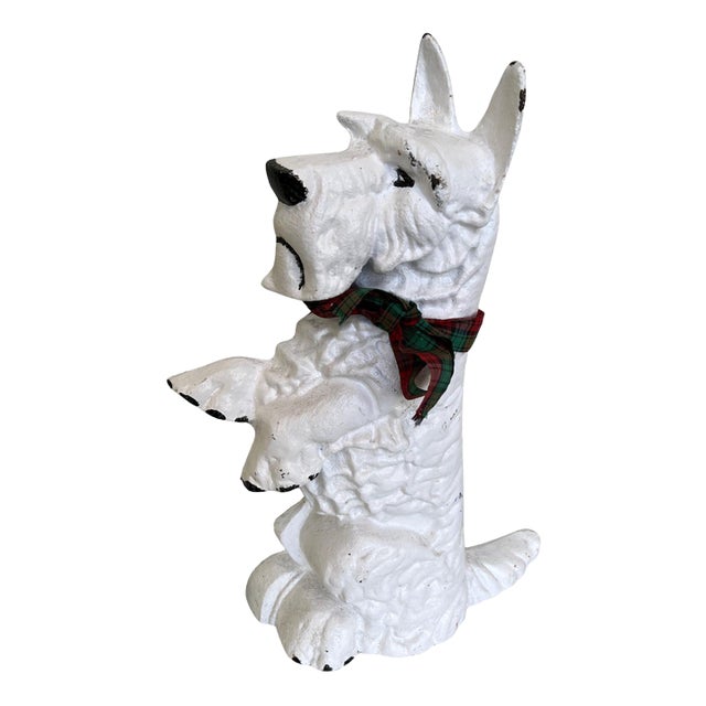 Vintage Cast Iron Doorstop of Scottie Dog For Sale