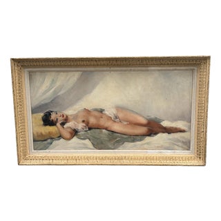 Cesar Vilot, Nude, 1920s-1940s, Oil on Canvas For Sale
