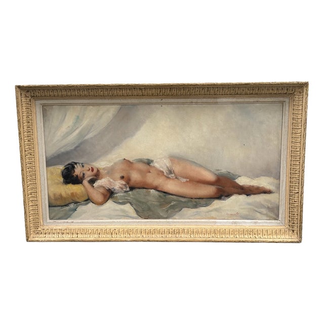 Cesar Vilot, Nude, 1920s-1940s, Oil on Canvas For Sale