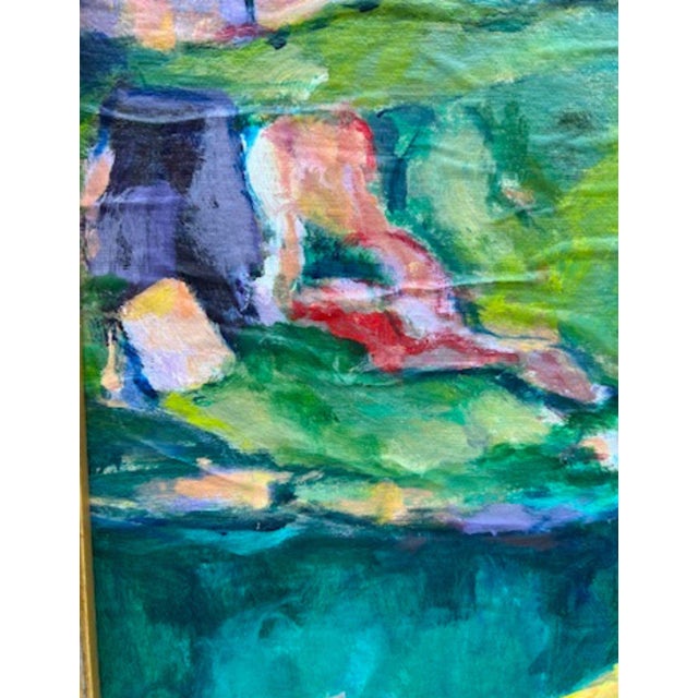 Framed Acrylic "Rock Quarry" Painting, Signed K. Bergstrom-Catriona For Sale - Image 4 of 10