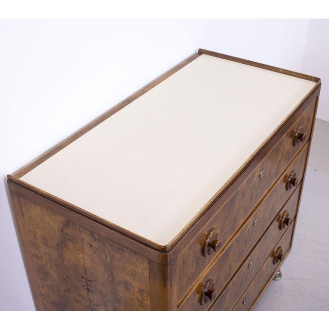 Art Deco Burr Walnut Chest of Drawers, 1920s For Sale - Image 11 of 18