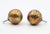 Reclaimed ball shaped cabinet or drawer knobs made of polished brass. Mounting screws are included. Good condition with...