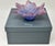 1990s Daum France Amaryllis Amethyst Pate De Verre Crystal Vide-Poche Bowl Signed in Original Box For Sale - Image 5 of 14