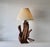 Large Mid-century Driftwood Table Lamp. Fabulous grainy wood that has a lacquer finish. Organic sculptural form created...