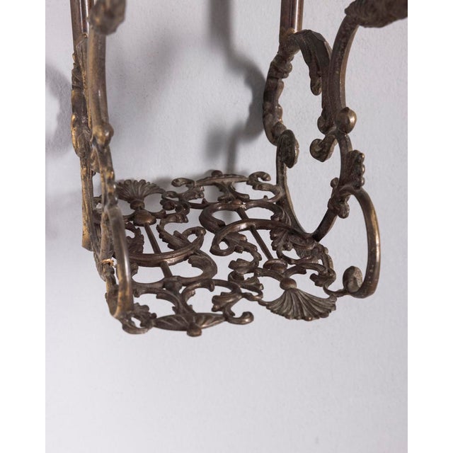Metal Vintage Console Table in Brass and Marble, Italy, 1950s For Sale - Image 7 of 12