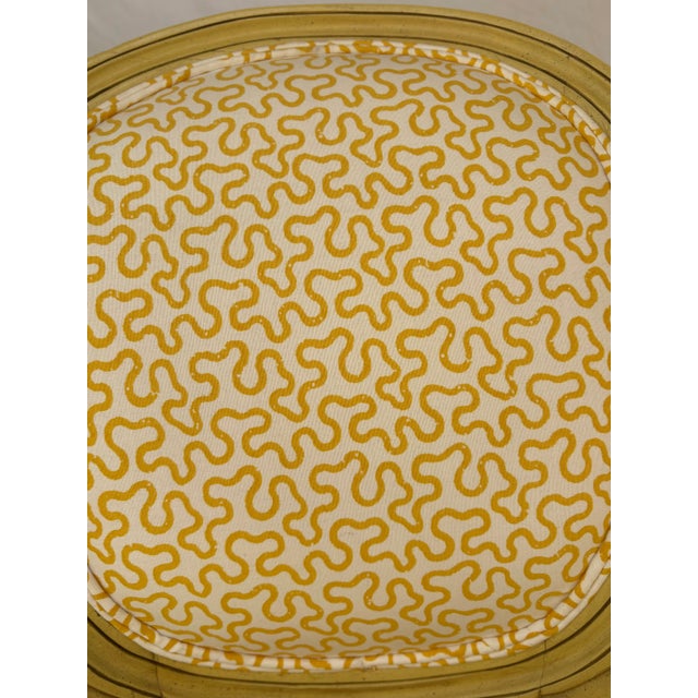 Late 20th Century Louis XVI Yellow Upholstered Side Chair For Sale - Image 9 of 10
