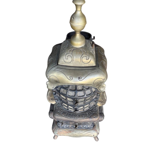 Victorian Antique Victorian Cast Iron Parlor Stove – Emerald Peninsular, Peninsular Stove Co. For Sale - Image 3 of 18