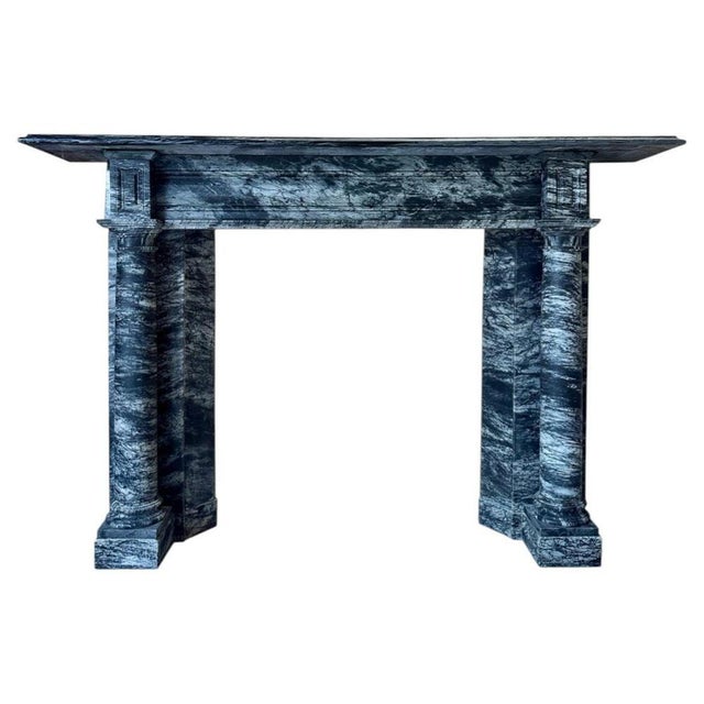 Antique Irish Georgian Marble Column Fireplace Mantel, 1810 For Sale - Image 11 of 11