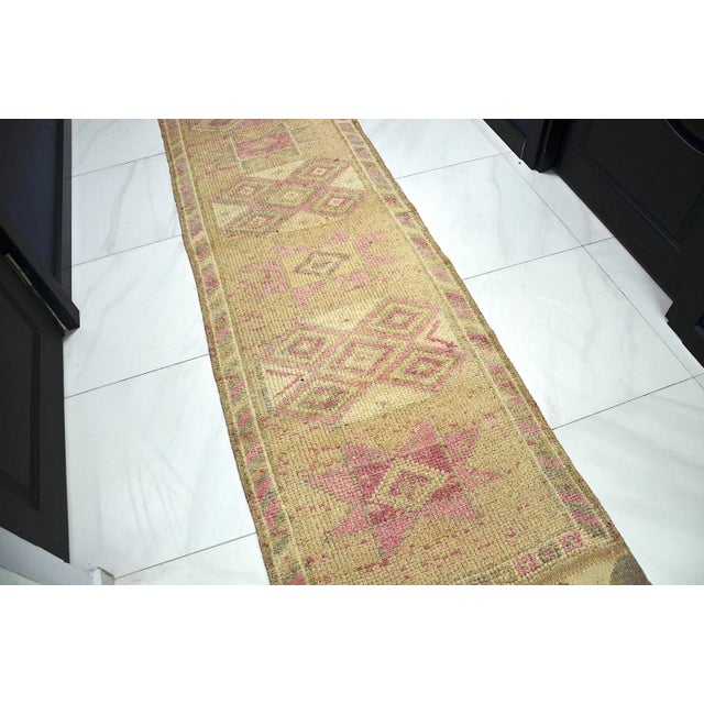 Textile Turkish Oushak Pastel Vintage Wool Area Rug For Sale - Image 7 of 11