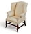 The is a wonderful example of a late George III Wing Back Chair with neoclassical legs terminating in casters and...