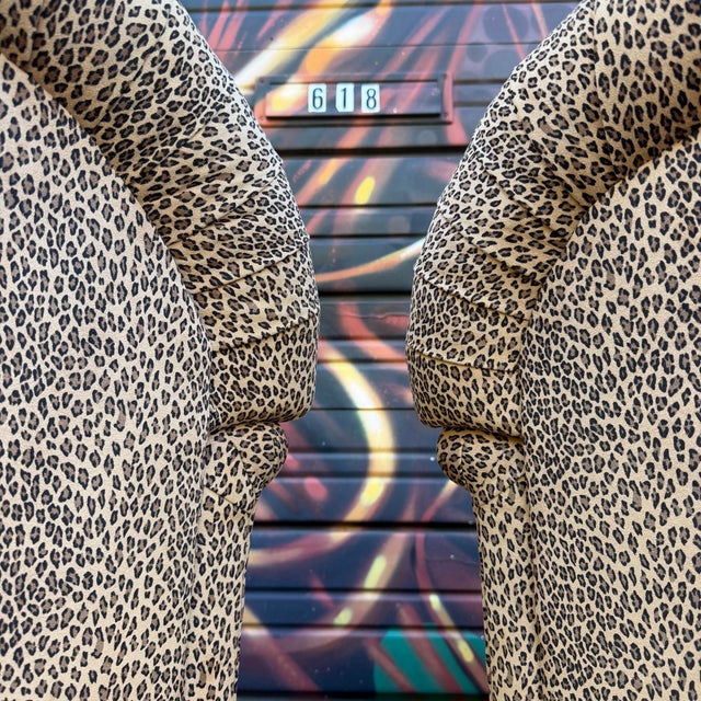 Pair of 1980s Cheetah Print Accent Club Chairs For Sale - Image 9 of 12