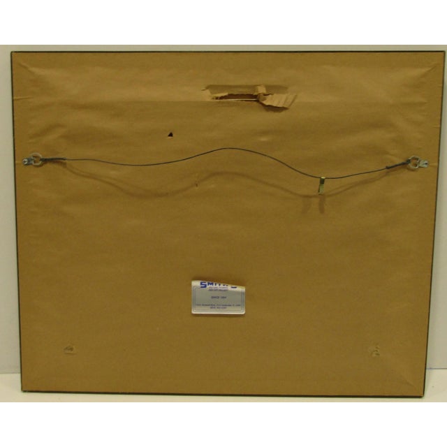 1960s Vintage Doug Moulson Fishing Boat at Dock Impressionist Oil Painting For Sale - Image 5 of 6