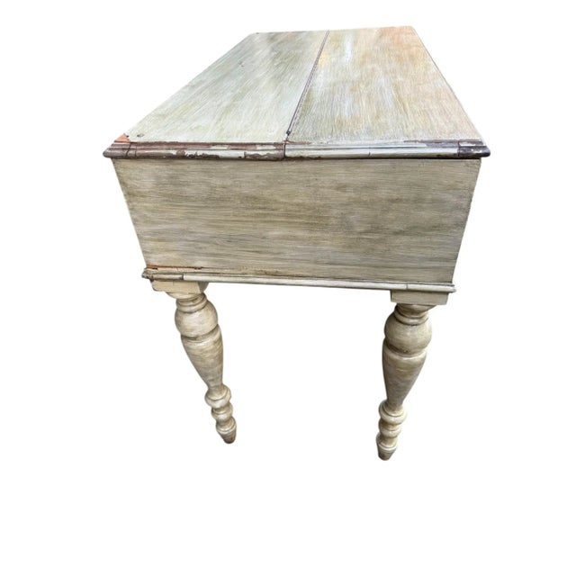 Hekman Green Painted Spinet Writer's Desk For Sale In Indianapolis - Image 6 of 11
