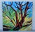 Large 48" × 48" Original Expressionist Tree Painting, 1998, Vibrant Colorful For Sale - Image 10 of 18
