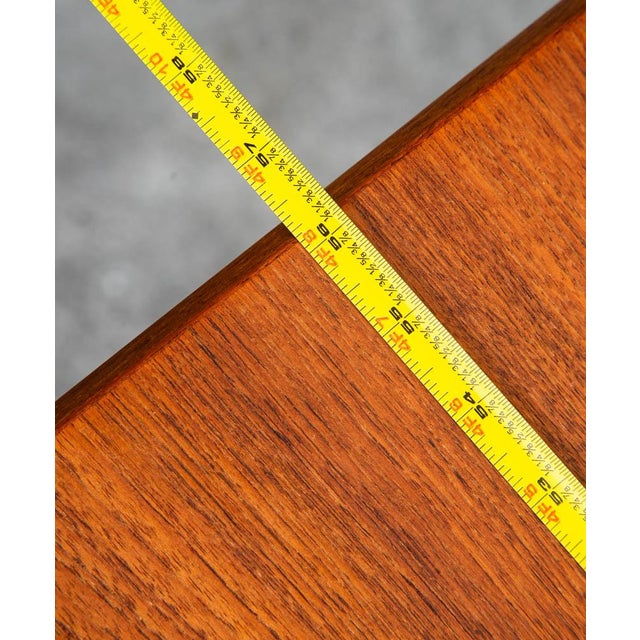 Mid Century Danish Modern Coffee Table Solid Teak Denmark Surfboard Rectangular For Sale - Image 11 of 12