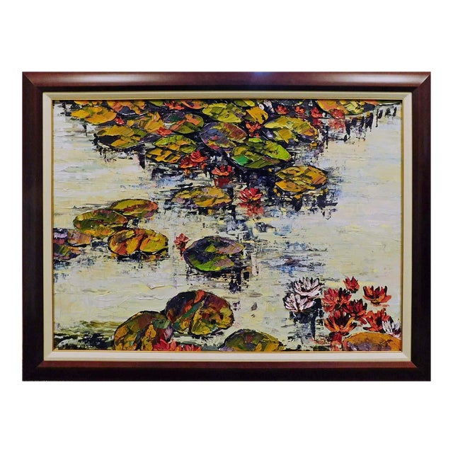 Maya Eventov Untitled Oil on Canvas With Beautiful Custom Frame Me082211-02 For Sale