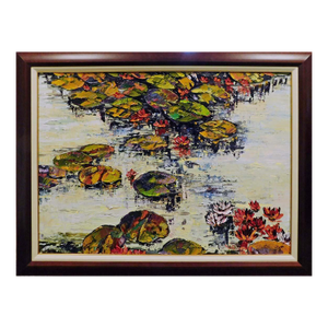 Maya Eventov Untitled Oil on Canvas With Beautiful Custom Frame Me082211-02