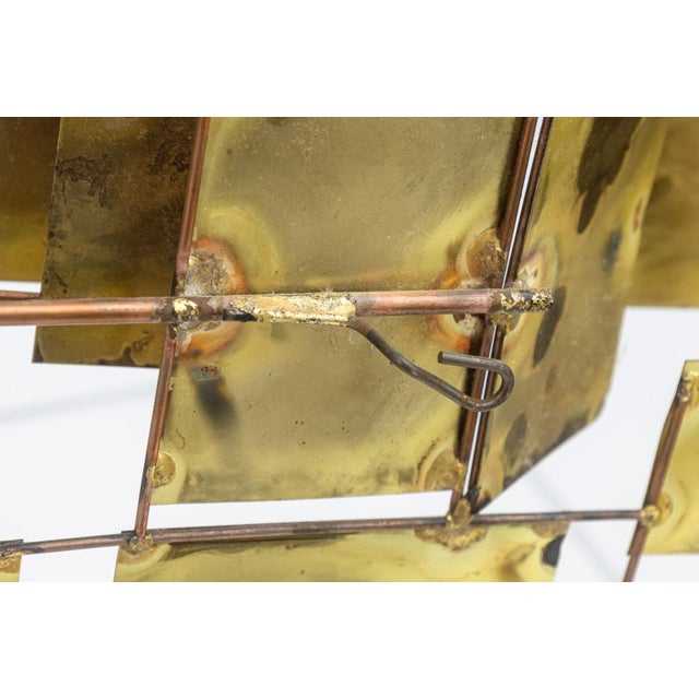Metal Vintage Curtis Jere Signed 1972 Labyrinth Brutalist MCM Brass Wall Sculpture For Sale - Image 7 of 7