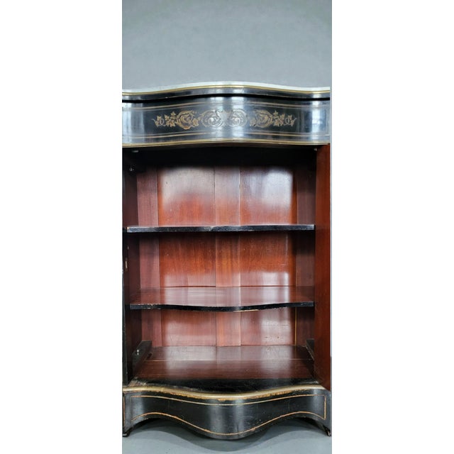 Wood Napoleon III Console Table in Brass and Wood For Sale - Image 7 of 10